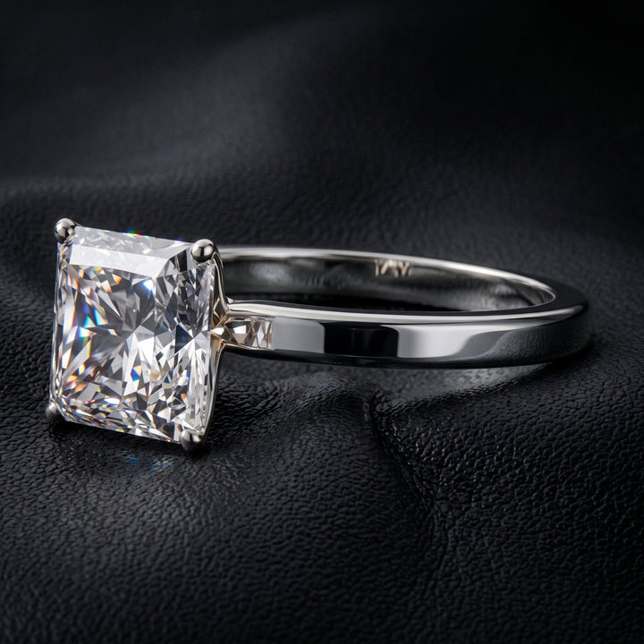 1.9 Carat Lab-Grown Square Radiant Diamond Solitaire Engagement Ring