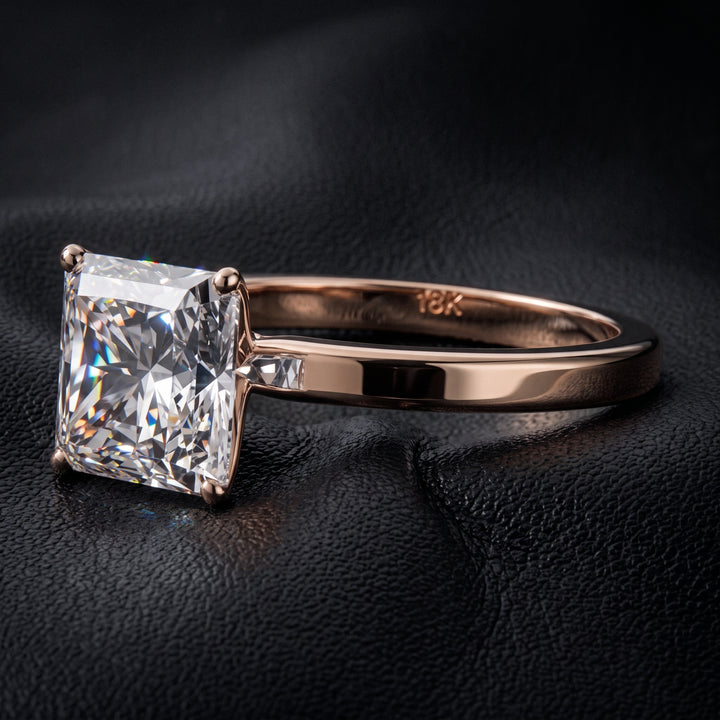 1.9 Carat Lab-Grown Square Radiant Diamond Solitaire Engagement Ring