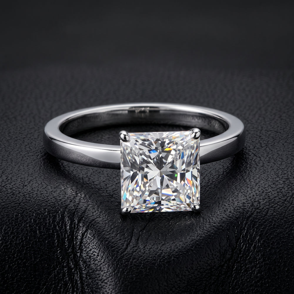 1.9 Carat Lab-Grown Square Radiant Diamond Solitaire Engagement Ring