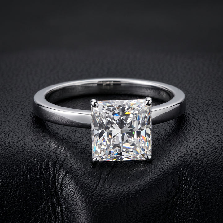 1.9 Carat Lab-Grown Square Radiant Diamond Solitaire Engagement Ring