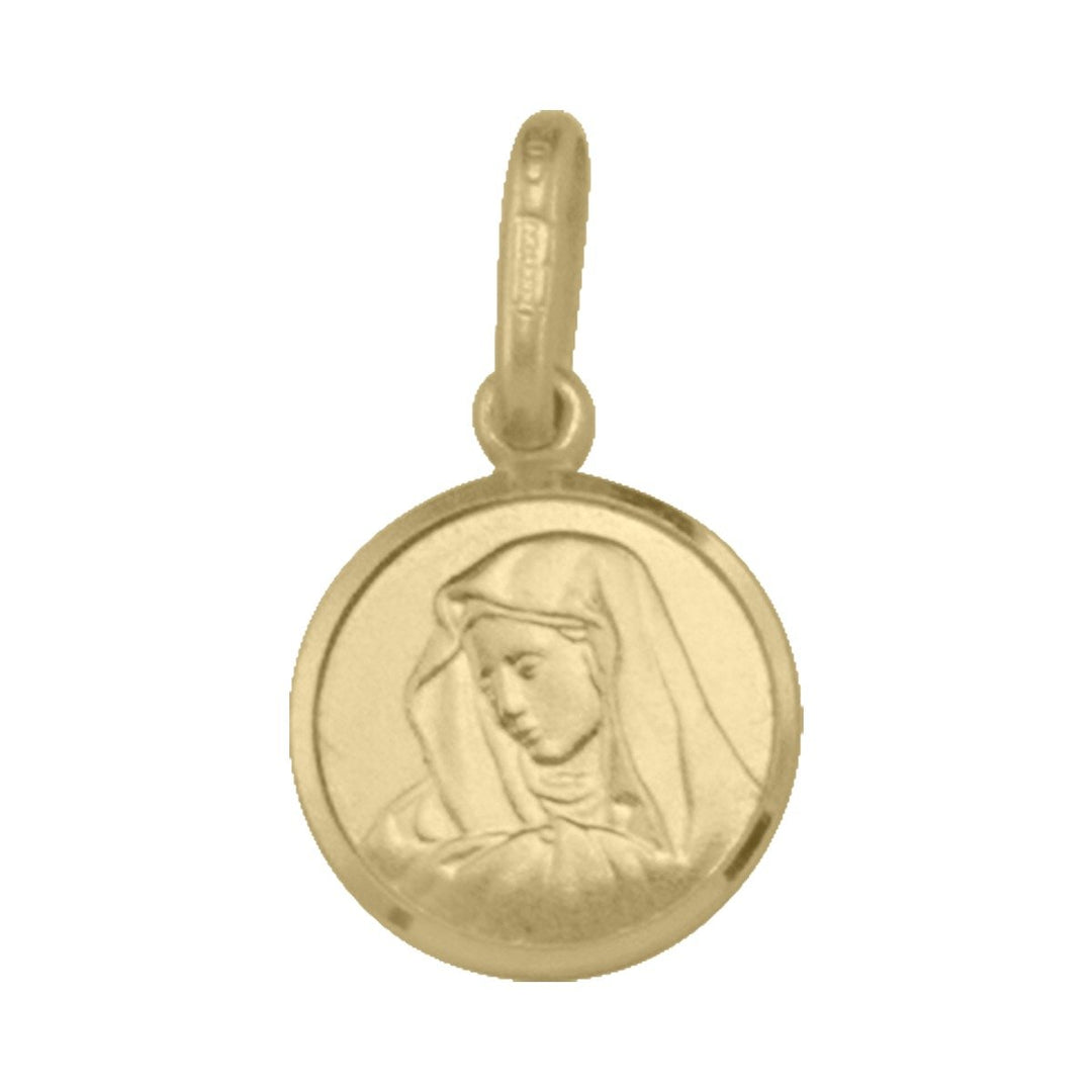 Yellow Gold Madonna Medal — front view