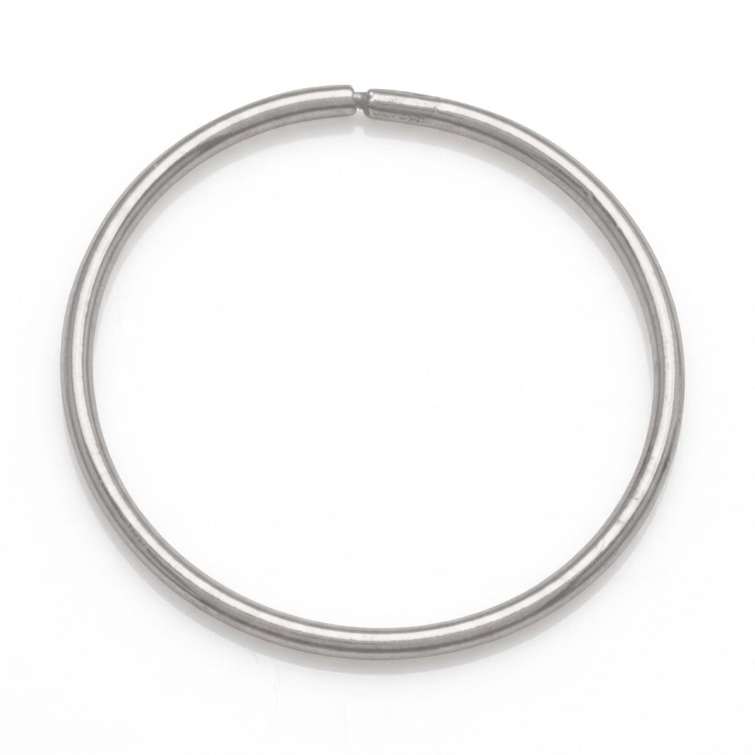 White Gold 1mm Tube Sleeper Earrings