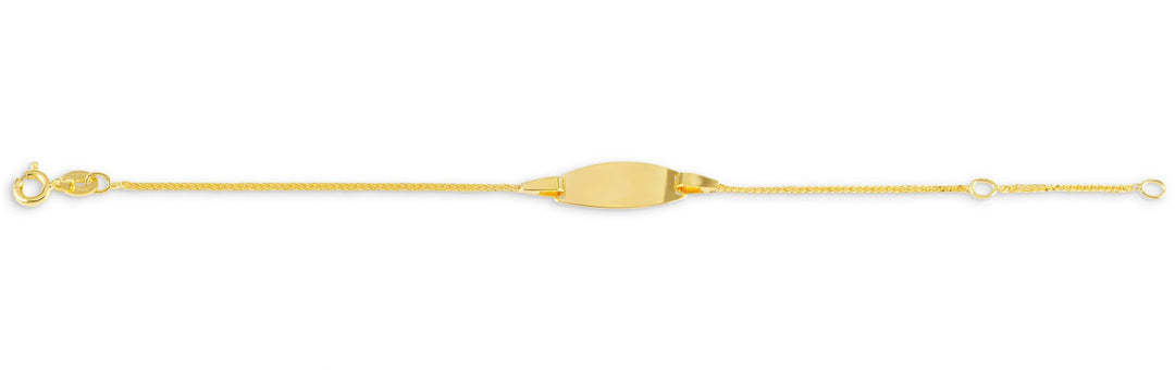 10K Wheat Chain Baby ID Bracelet