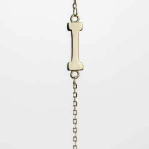 10K Yellow Gold Sideways Initial I Necklace — product photo