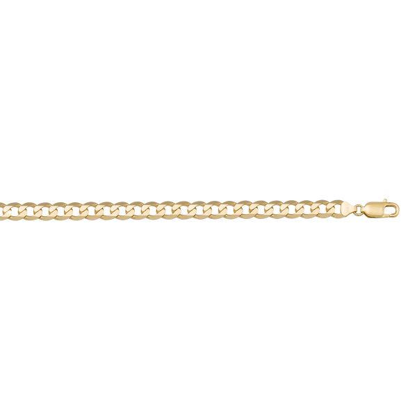 Yellow Gold Solid Open Link Chain Necklace — 4.5mm