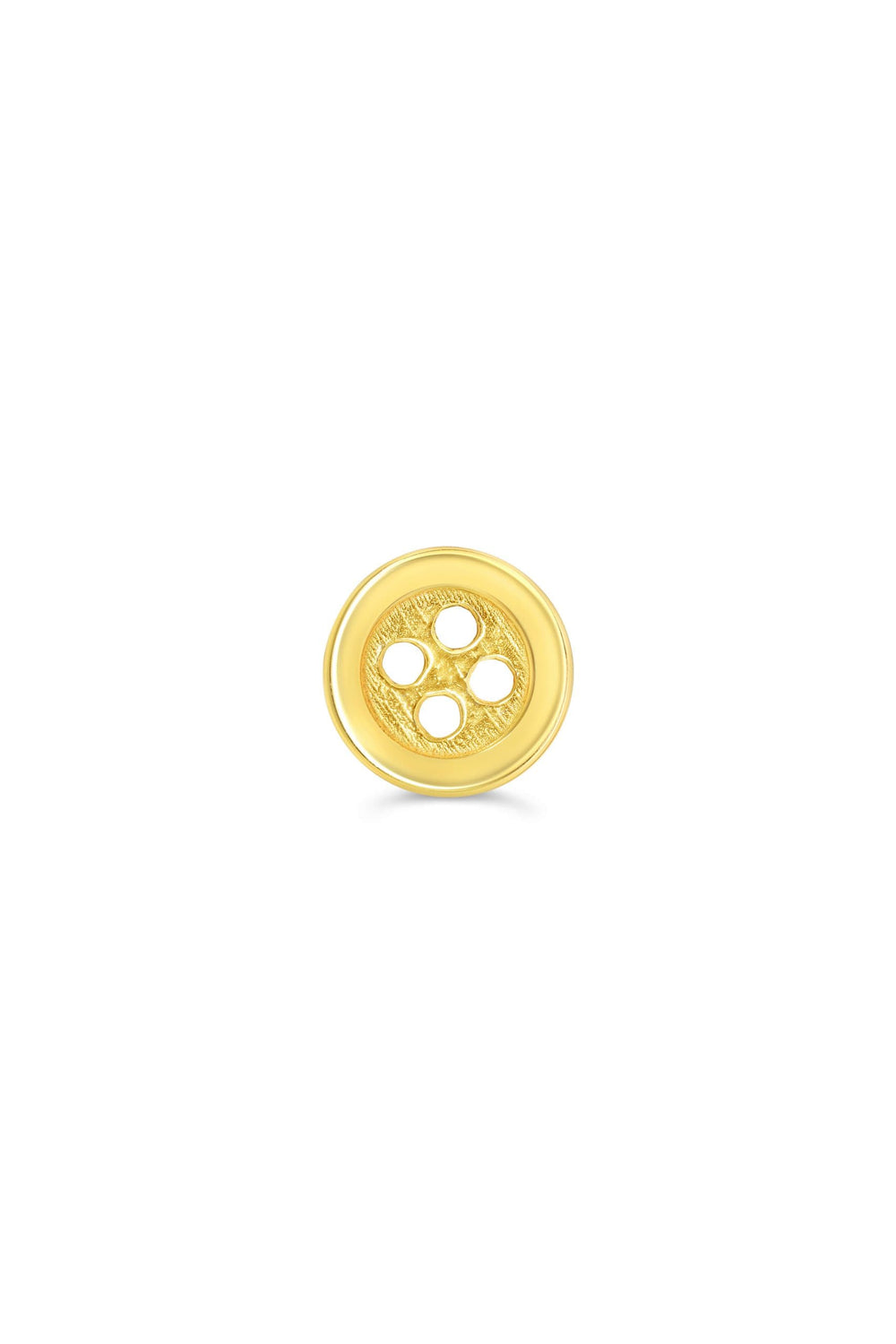 14K Button Screwback Stud Earrings