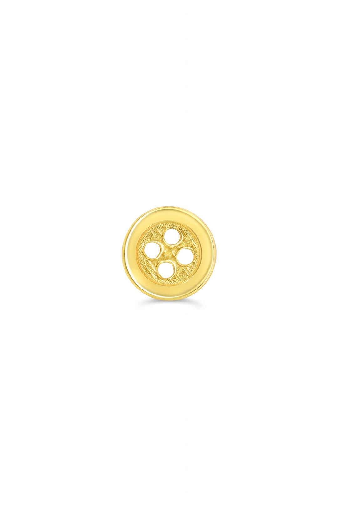 14K Button Screwback Stud Earrings