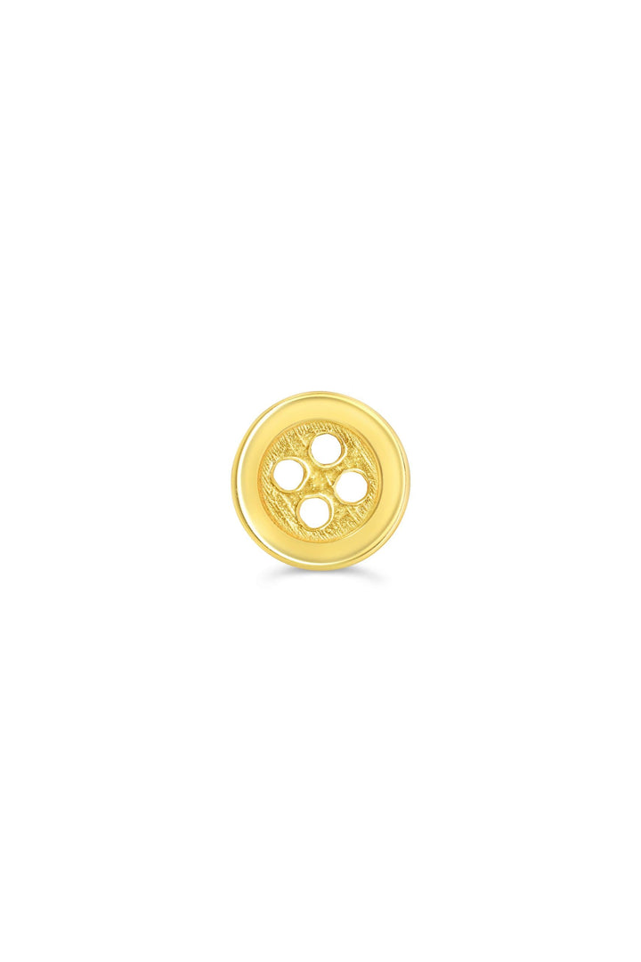 14K Button Screwback Stud Earrings