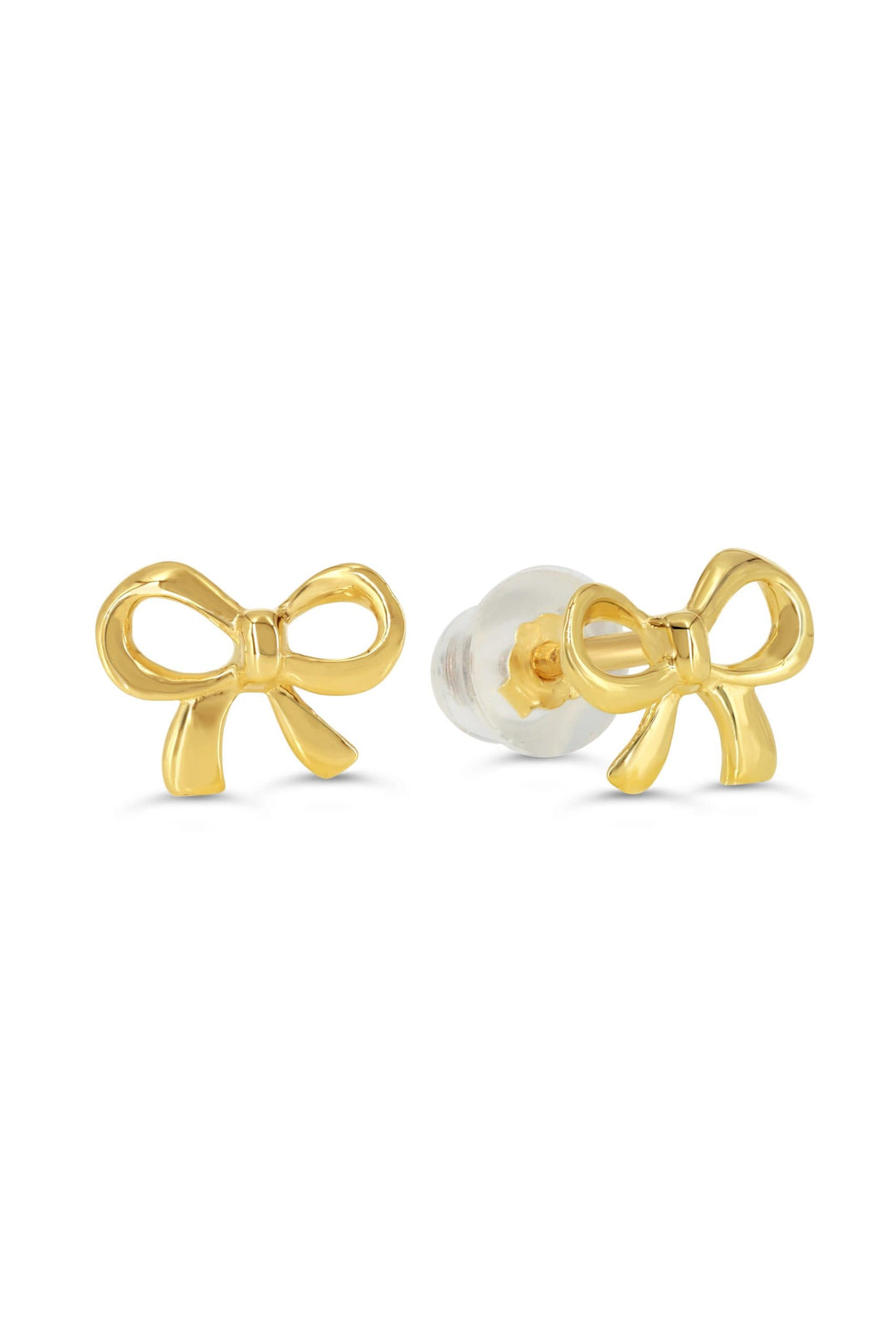 14K Ribbon Screwback Stud Earrings