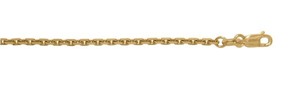 Yellow Gold Solid Cable Chain Necklace — 2mm