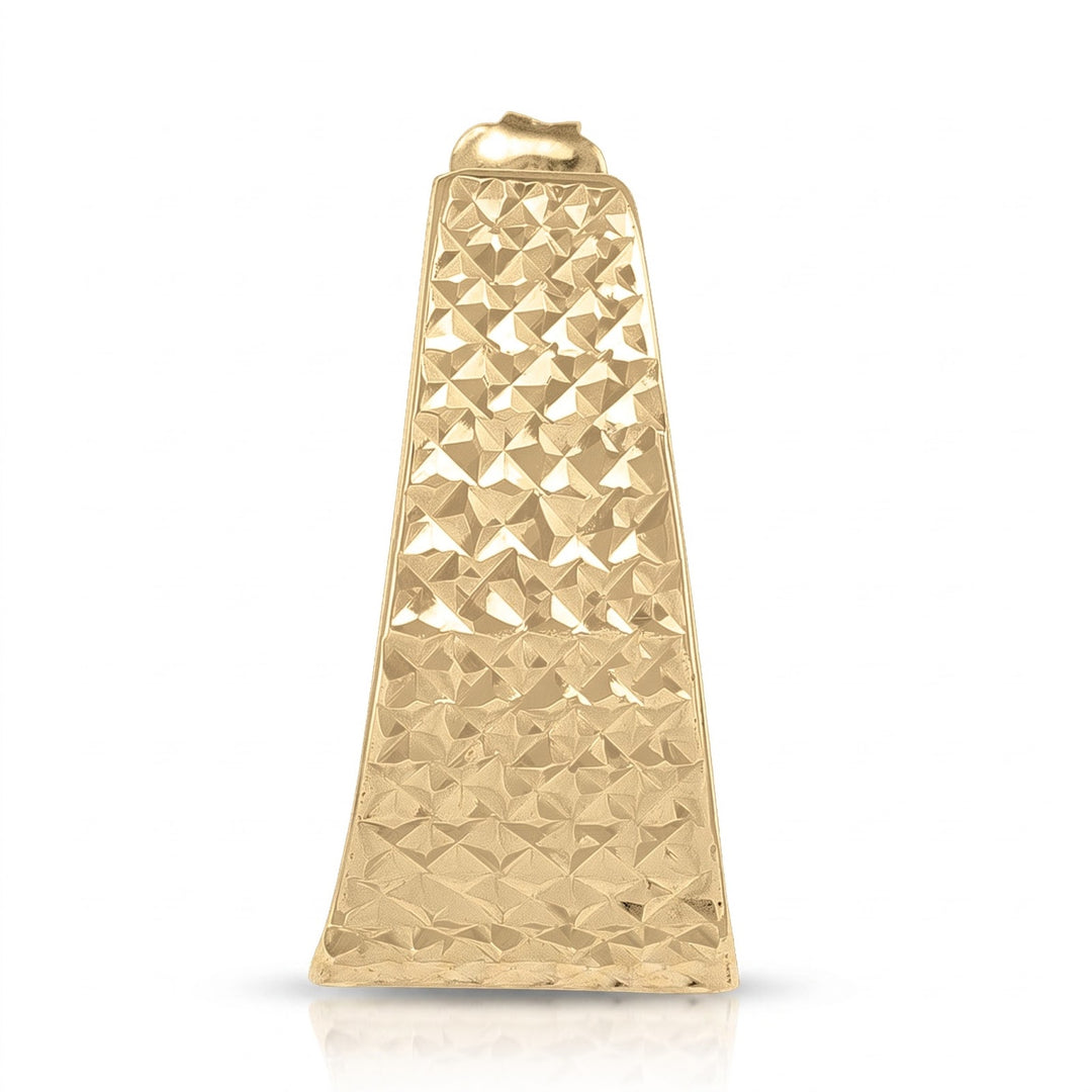 Yellow Fancy Diamond Cut Stud Earrings