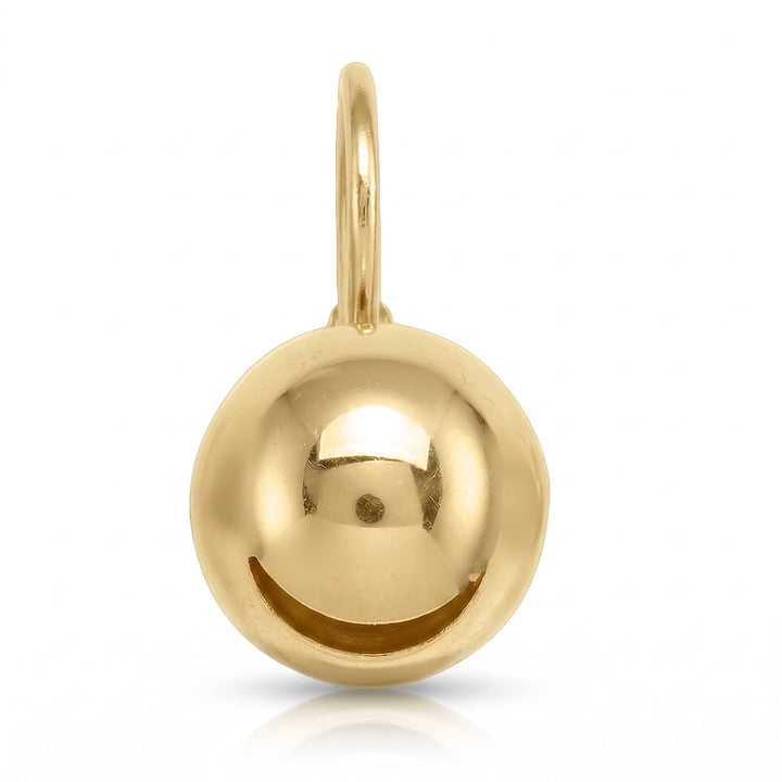 Yellow Gold High Polish French Back Ball Earrings