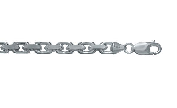 White Gold Solid Cable Chain Necklace — 5mm
