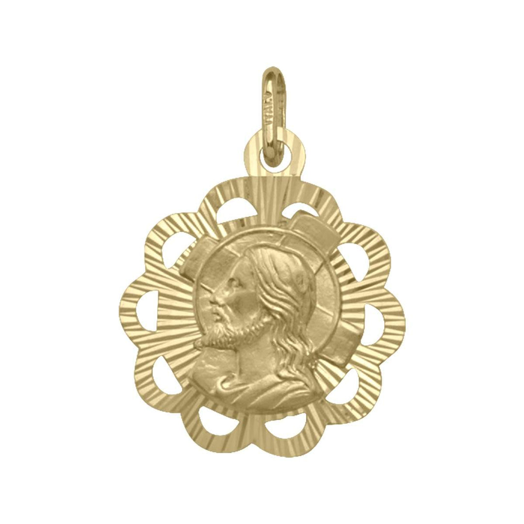 Yellow Gold Madonna Medal — front view