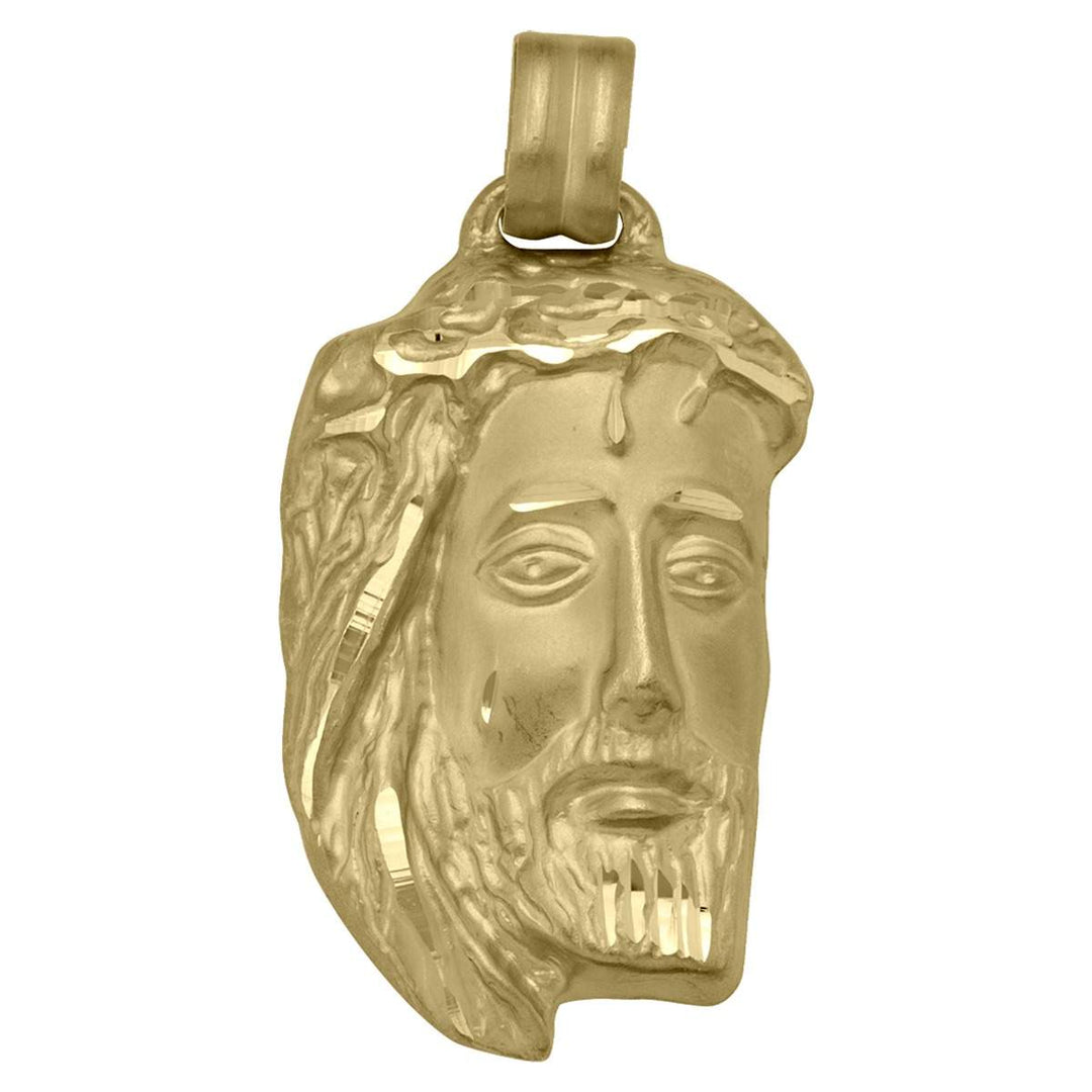 Yellow Gold Jesus Medal — front view