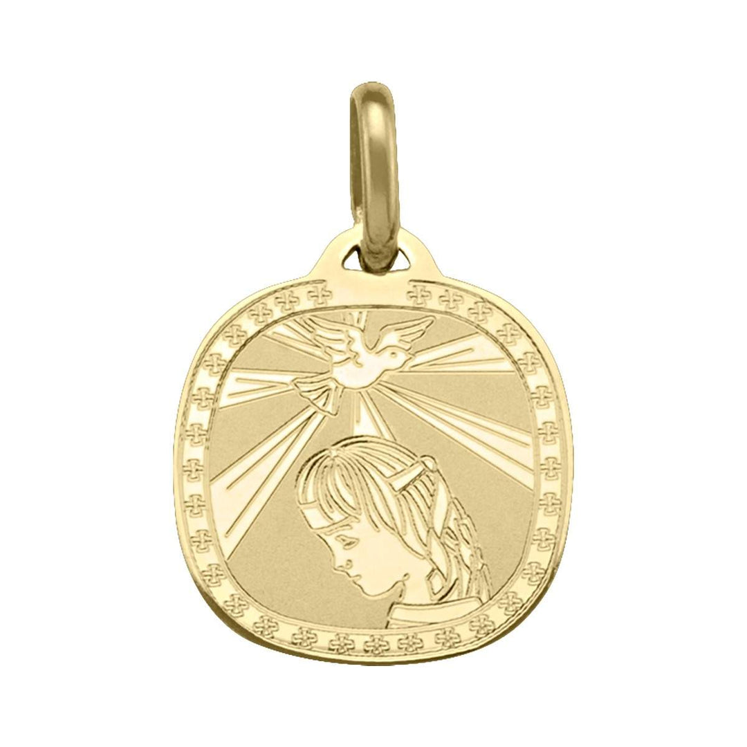 Yellow Gold Confirmation Medal — front view