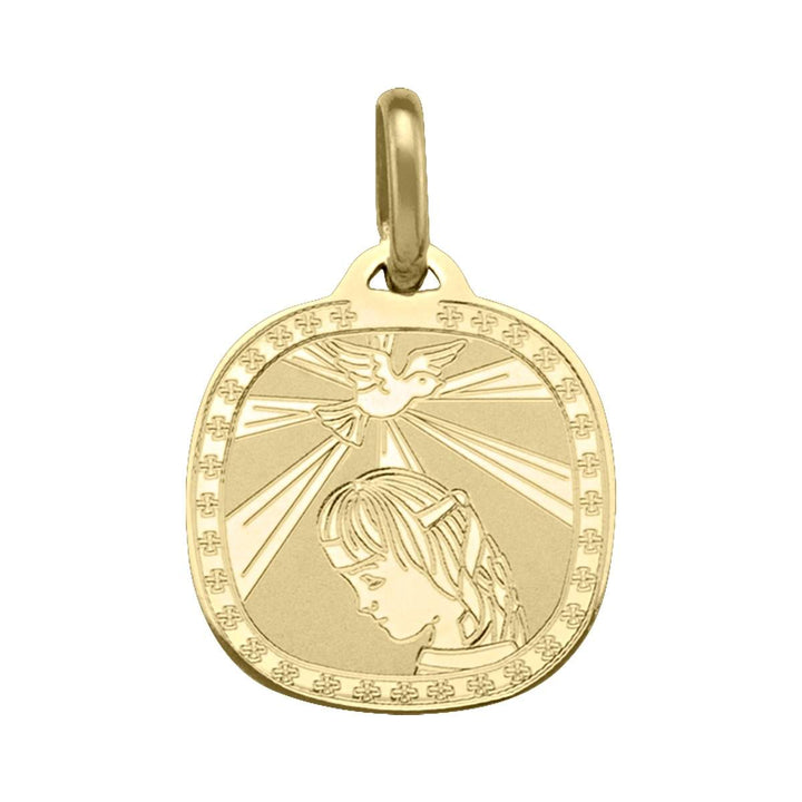 Yellow Gold Confirmation Medal — front view