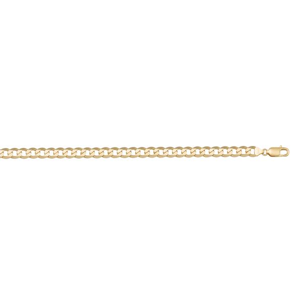 Yellow Gold Solid Open Link Chain Necklace — 3.7mm