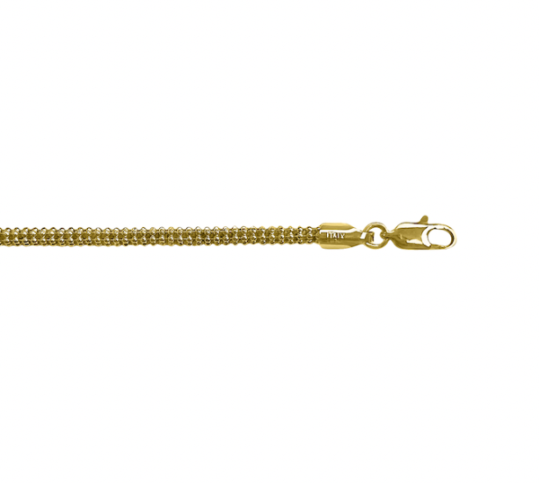 Gold Solid Bead/Ball Chain Necklace — 3.1mm