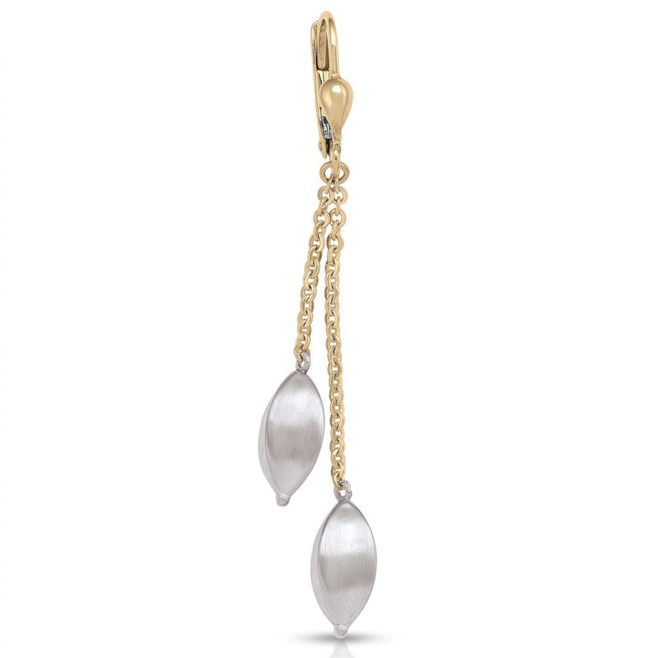 Two Tone Fancy Drop Earrings