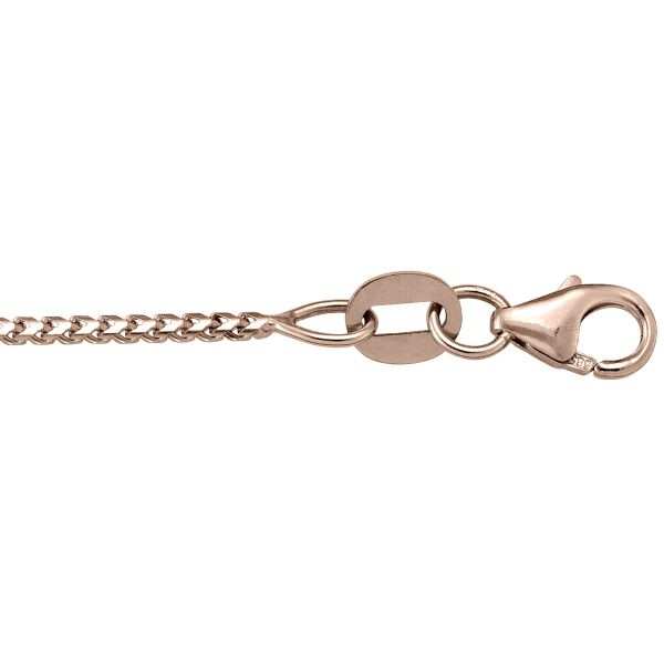 Rose Gold Solid Franco Chain Necklace — 1mm