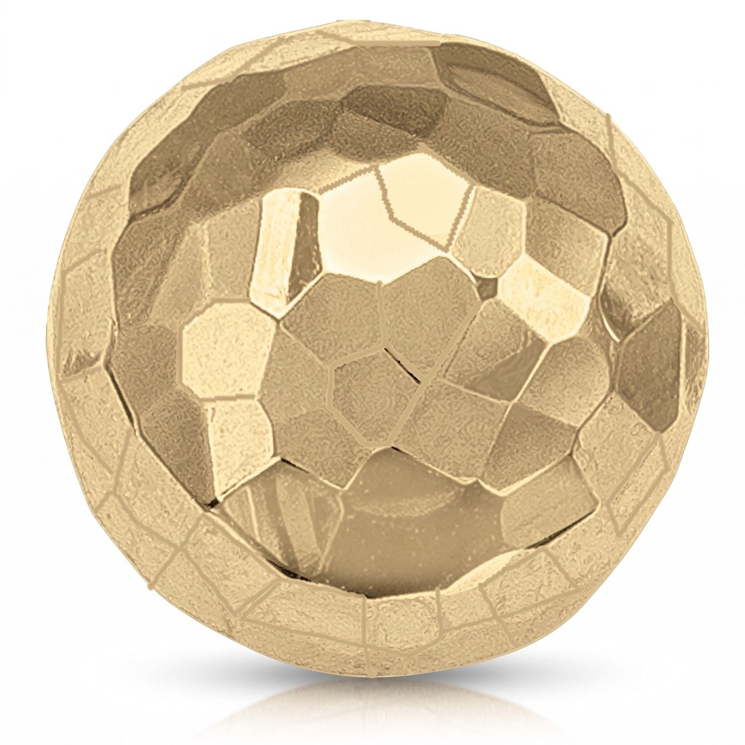 Yellow Gold Diamond Cut Ball Earrings