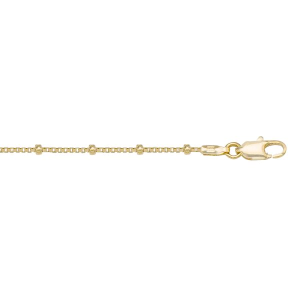 Yellow Gold Solid Bead/Ball Chain Necklace — 1.9mm