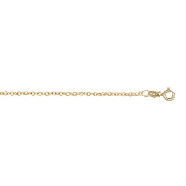 Yellow Gold Solid Cable Chain Necklace