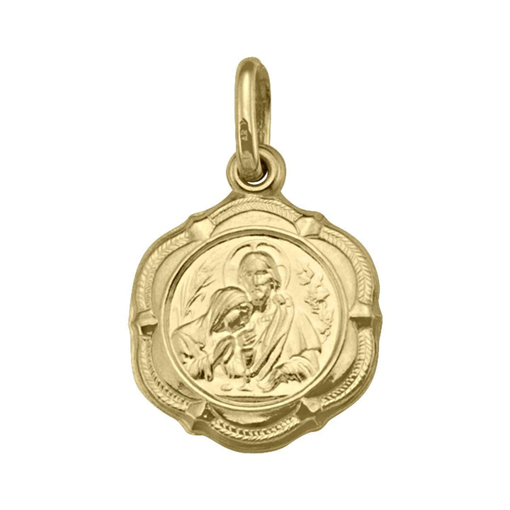 Yellow Gold Communion Medal — front view