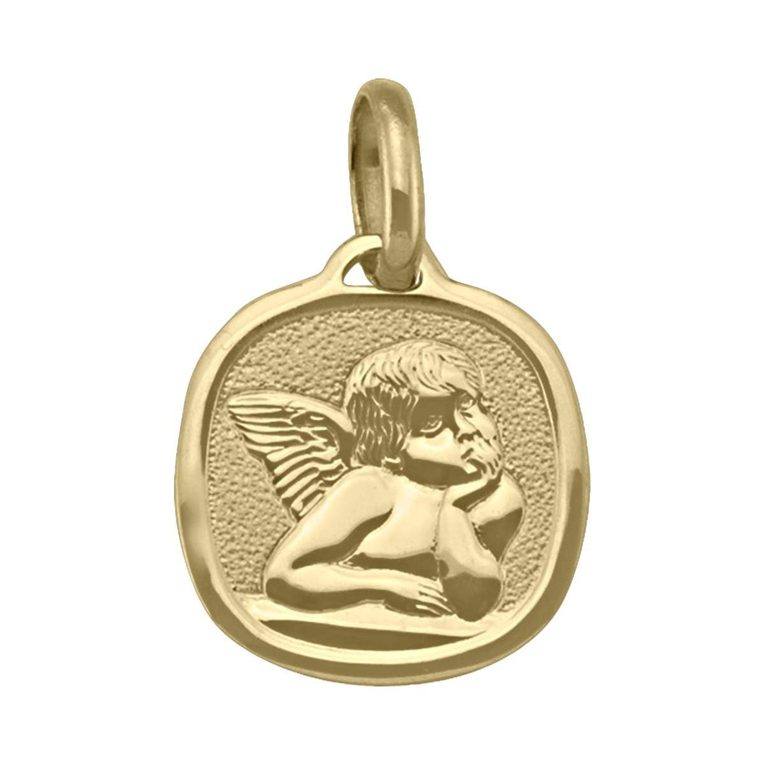 Yellow Gold Angel Medal — front view