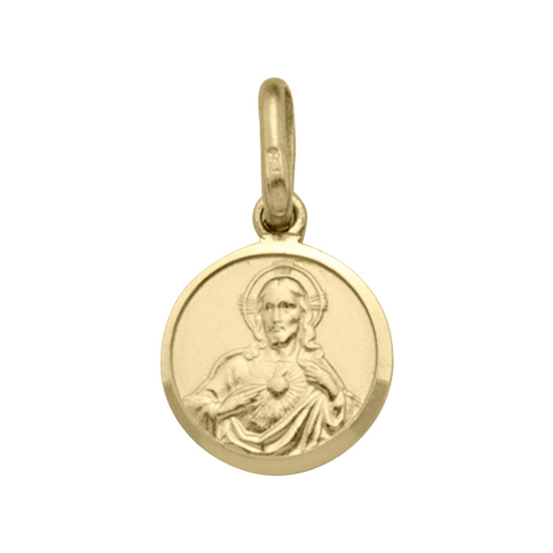Yellow Gold Scapular Medal — front view