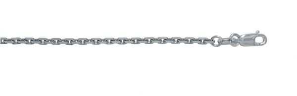 White Gold Solid Cable Chain Necklace — 2mm