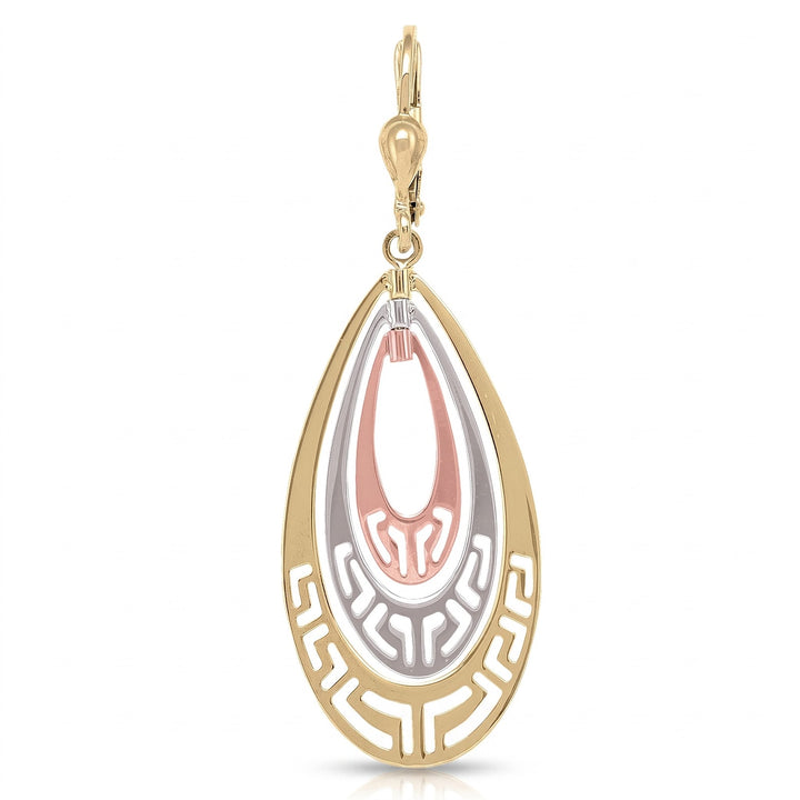 Tri Colour Fancy Drop Earrings