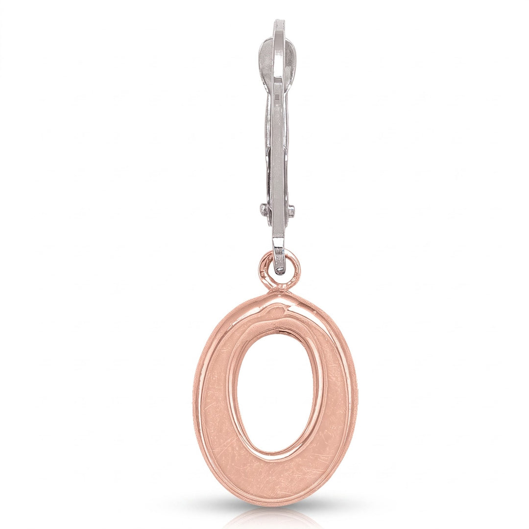 Pink And White Gold Fancy Drop Earrings