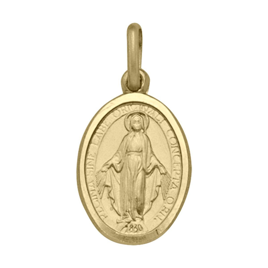 Yellow Gold Miraculous Medal — front view