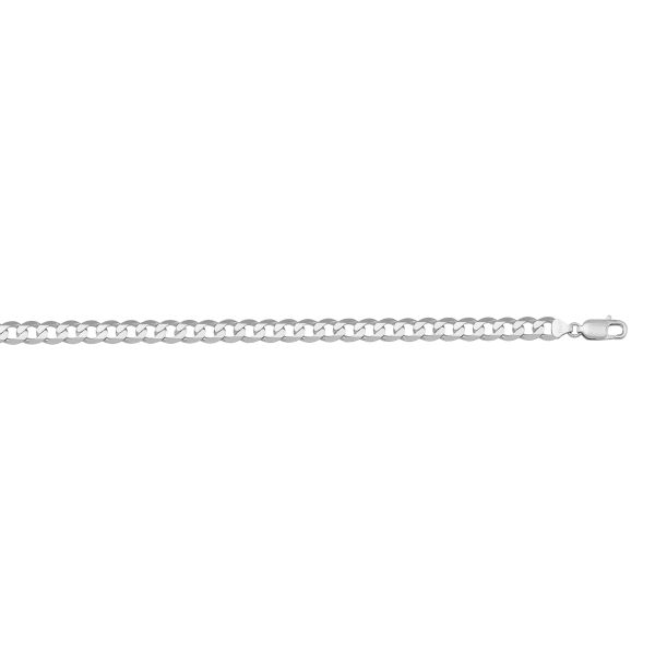 White Gold Solid Open Link Chain Necklace — 3.7mm