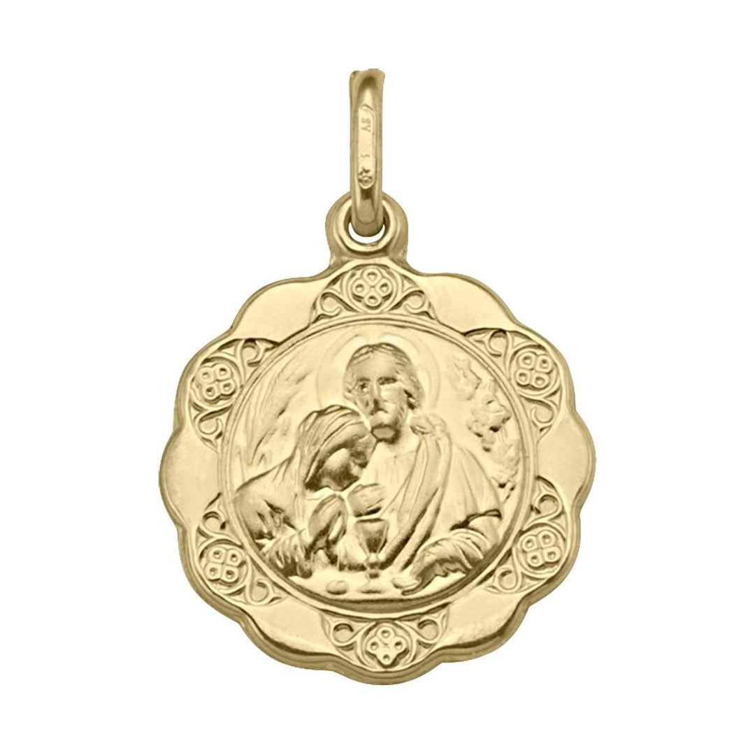 Yellow Gold Communion Medal — front view