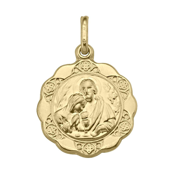 Yellow Gold Communion Medal — front view