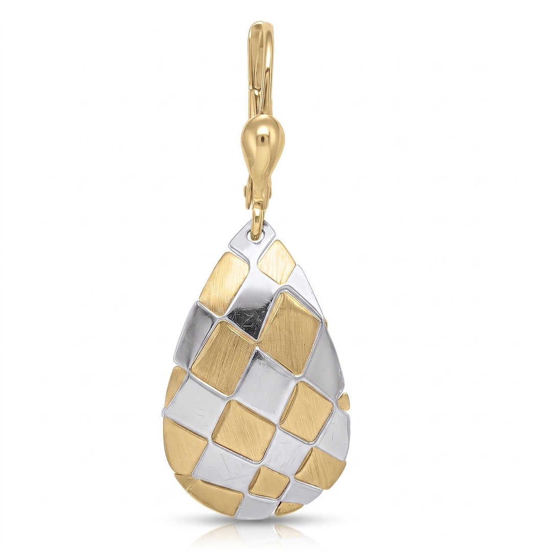 Two Tone Fancy Drop Earrings