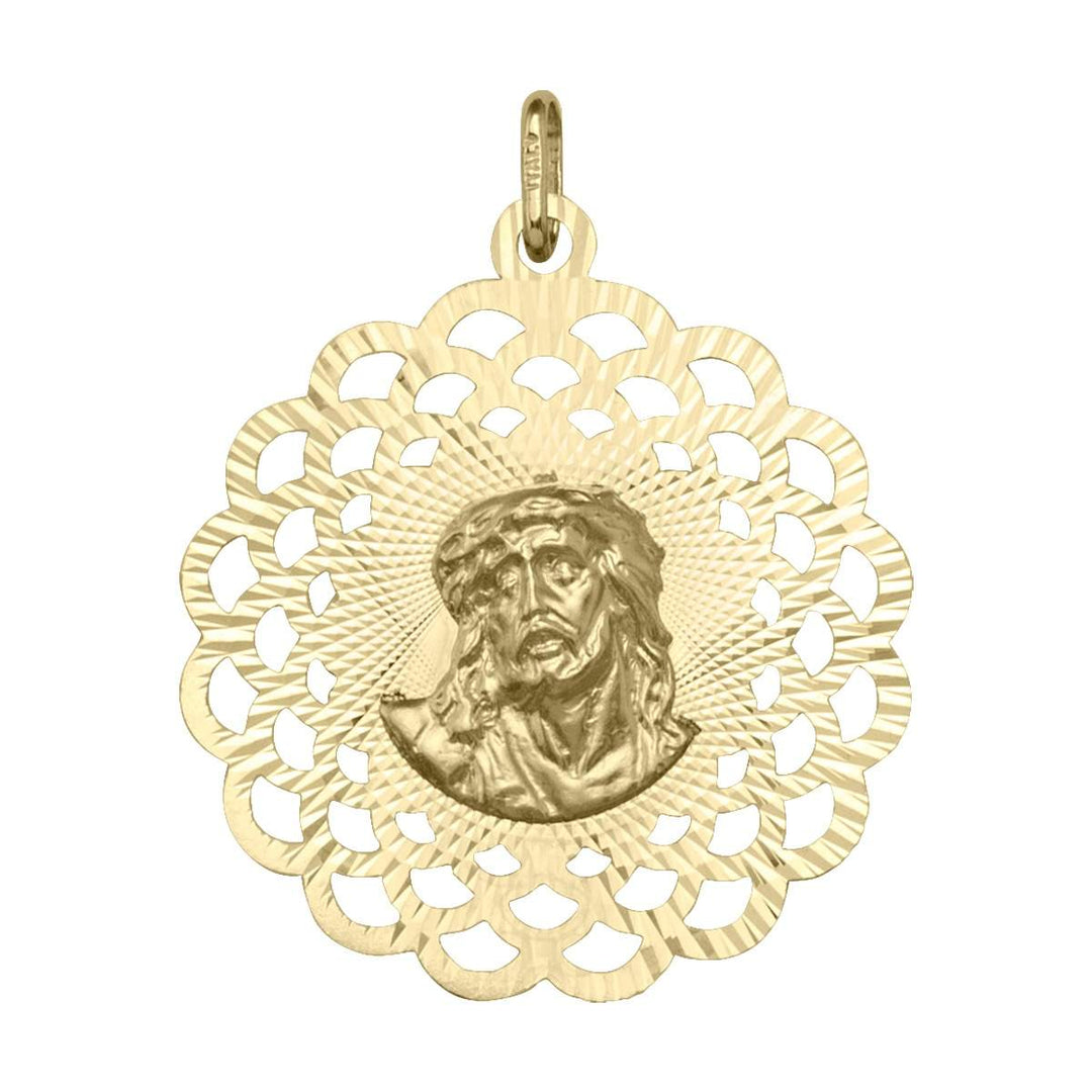 Yellow Gold Madonna Medal — front view