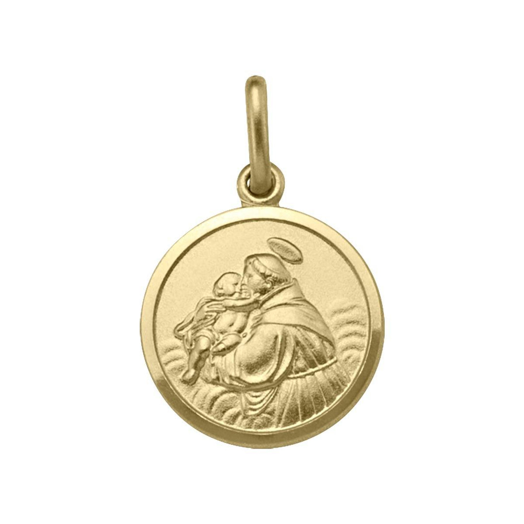 Yellow Gold St. Anthony Medal — front view