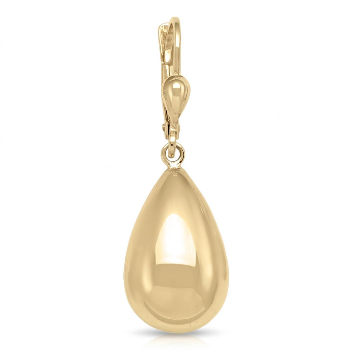 Yellow Gold Fancy High Polish Drop Earrings