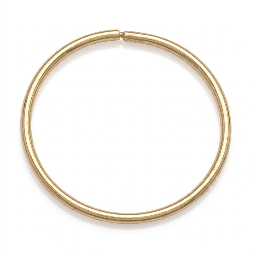Yellow Gold 1mm Tube Sleeper Earrings