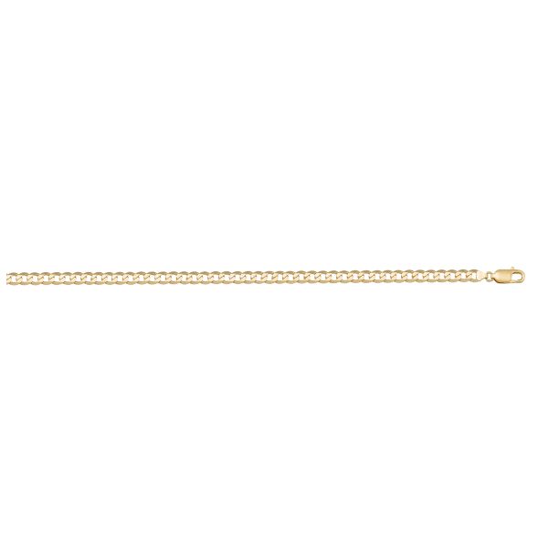 Yellow Gold Solid Open Link Chain Necklace — 2.4mm