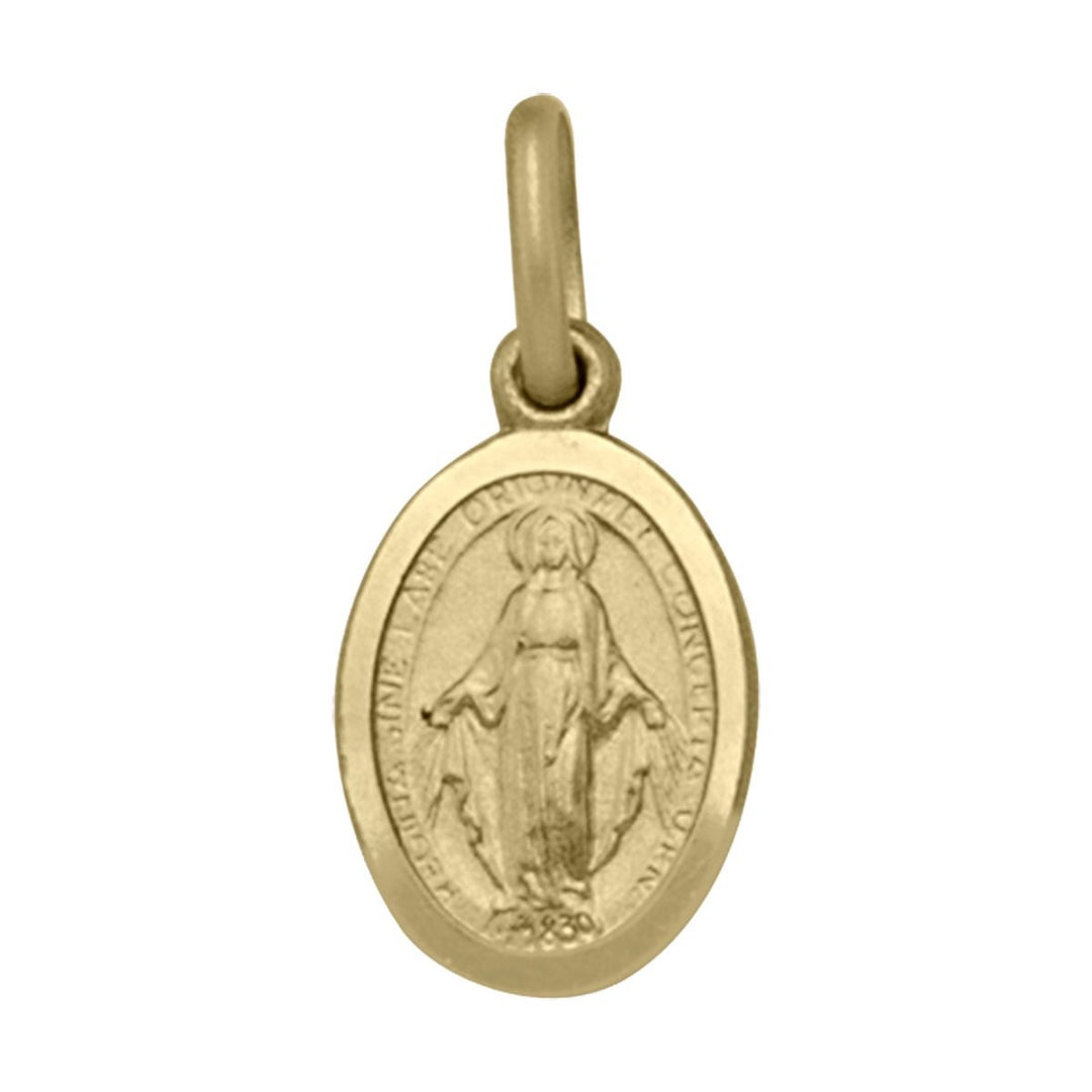 Yellow Gold Miraculous Medal — front view