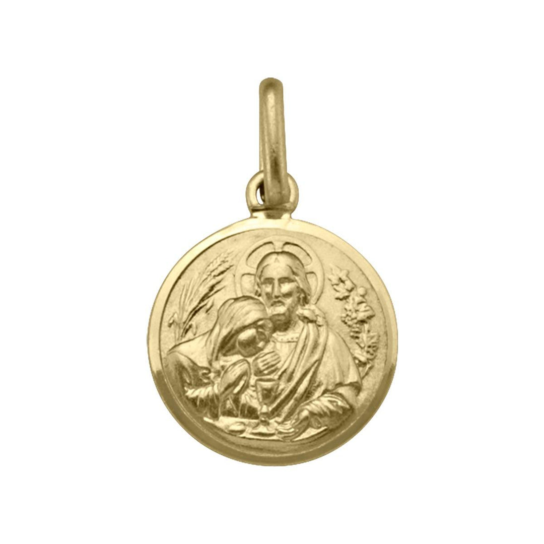 Yellow Gold Communion Medal — front view