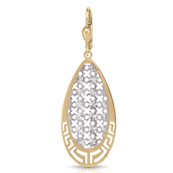Two Tone Fancy Drop Earrings