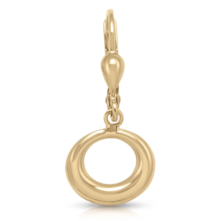 Yellow Gold Fancy Circle Drop Earrings