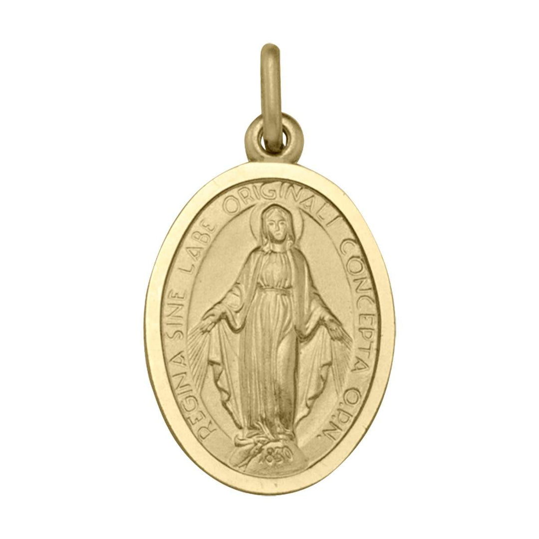 Yellow Gold Miraculous Medal — front view