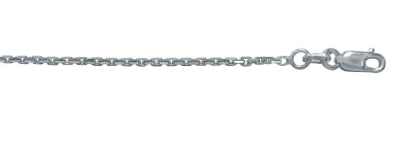 White Gold Solid Cable Chain Necklace — 1.4mm